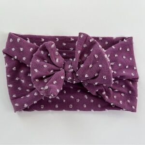 Purple Polka Dot Kids Headband